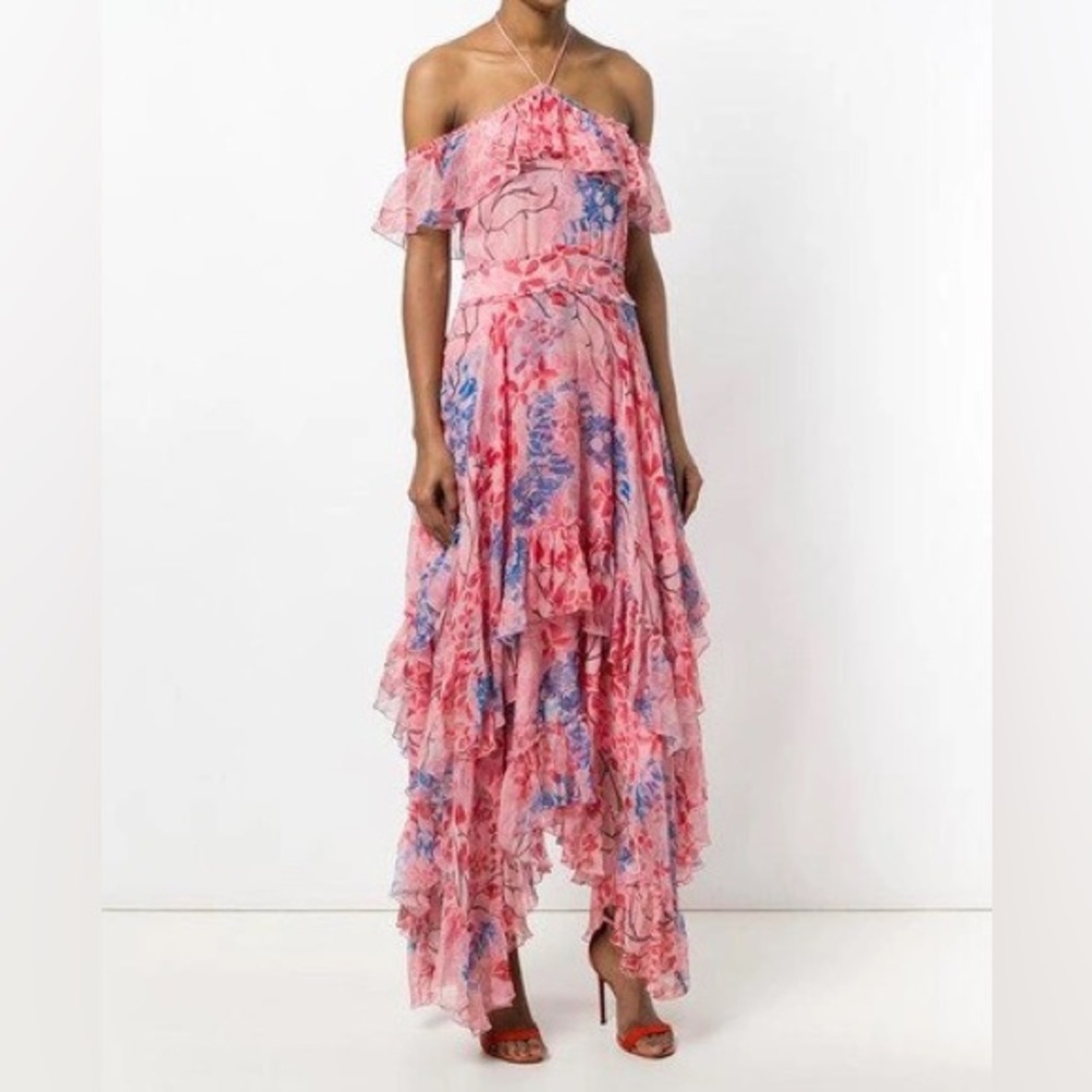 Alice + Olivia Galina Hankerchief Gown